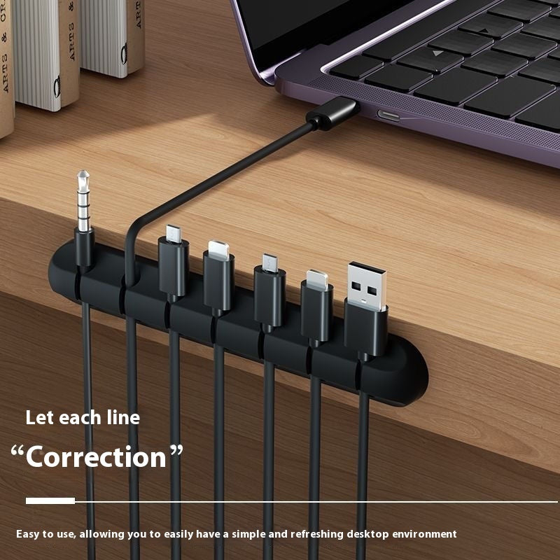 Desktop Fixed Charging Cable Organizer Protector Holder