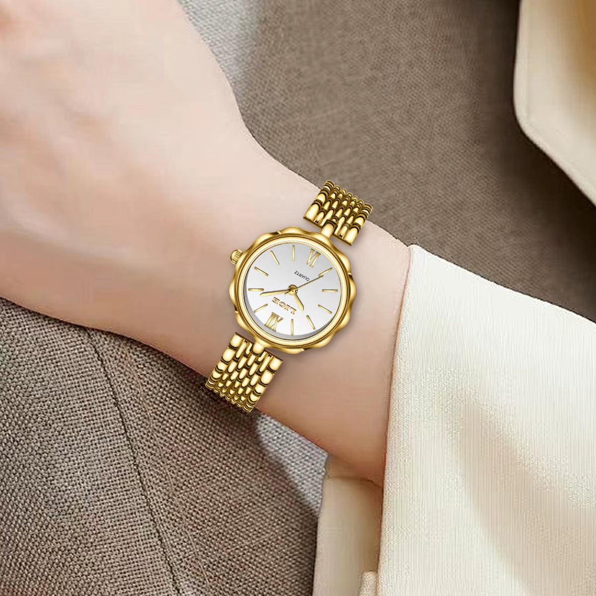 Luxury Top Brand Women'S Watches Elegant Fashion Gold Watch for Women Original Simple Quartz Waterproof Wristwatch Ladies