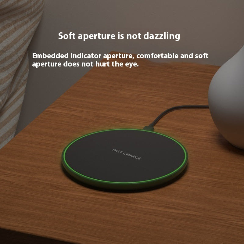 Desktop Phone Round Wireless Charger 15W Fast Charge