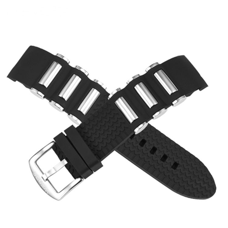 Silicone Watch Strap 22mm Universal Black Compatible