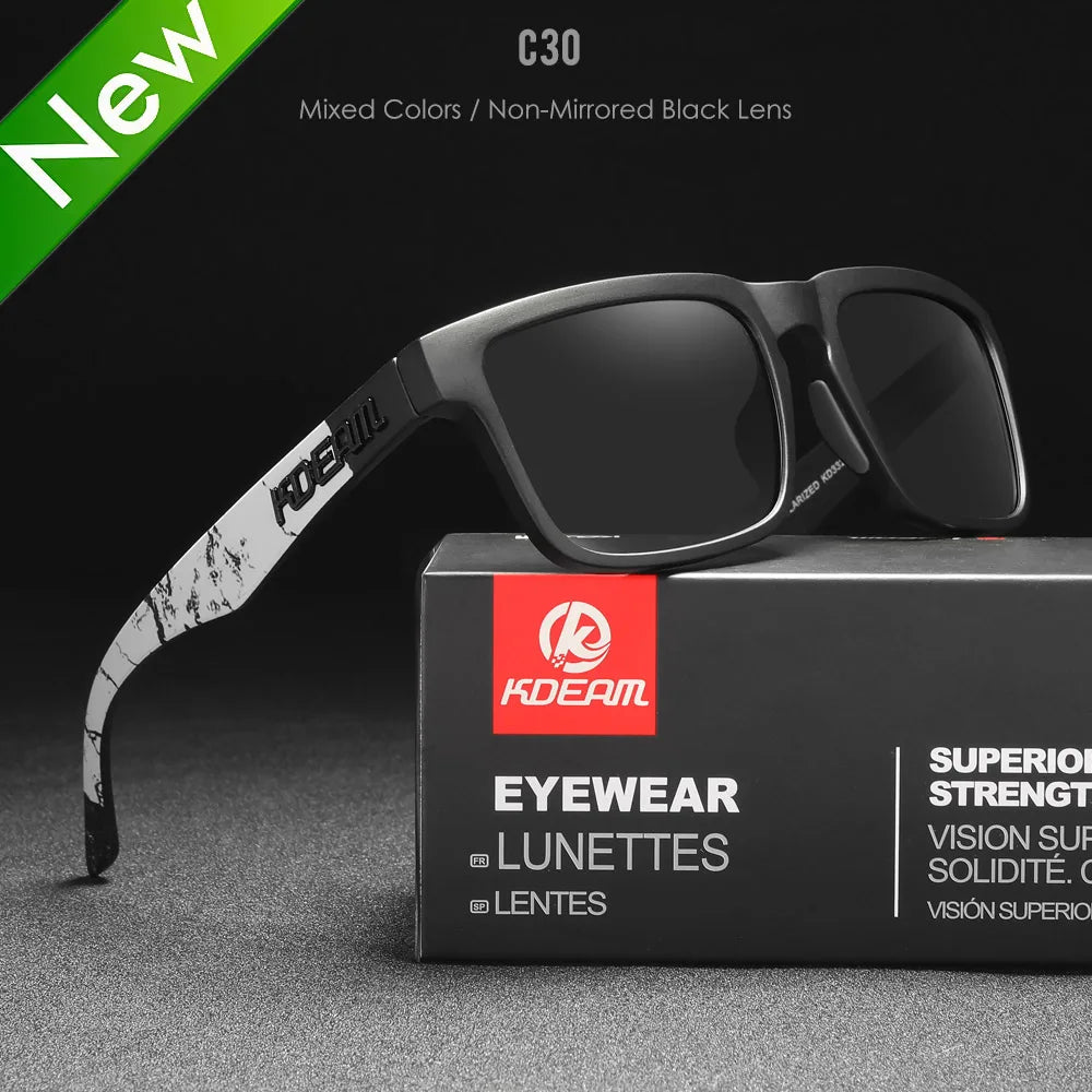 2022 Square Men'S Polarized Sunglasses Outdoors Lifestyle Coating Sun Glasses New Matching Colors with Box