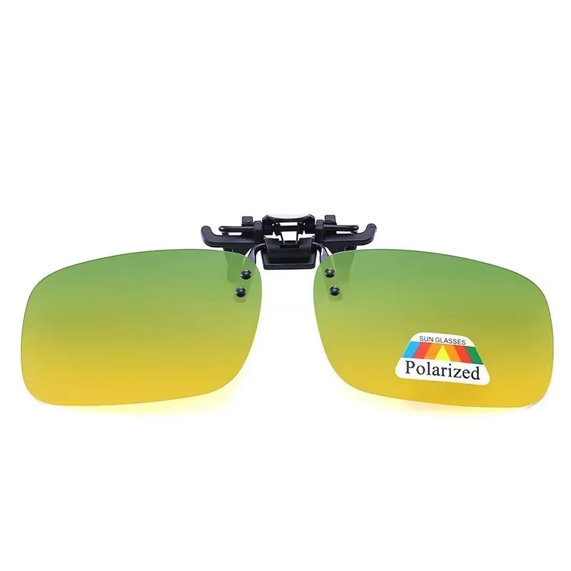 Polarized Clip On Sunglasses Driving UV400 Night Vision - Free Shipping W/ Case
