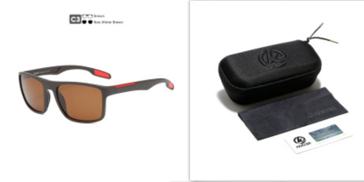 Square Polarized Sunglasses Men Outdoor Photochromic Color Changing UV400 Shades