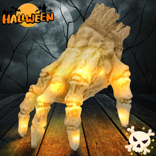 Halloween Crawling Zombie Hand Electric Animated Prop with Sound & Light