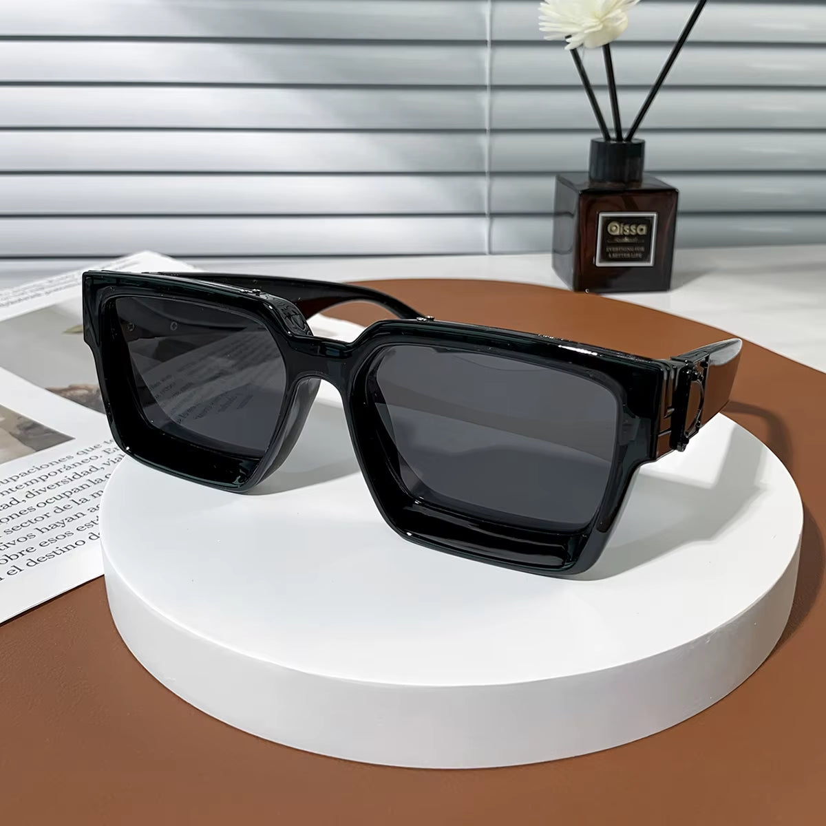Retro Black Millionaire Shades Luxury Sunglasses 2025 for Men Designer Famous Brand Square Sun Glasses Man Women Sunglass