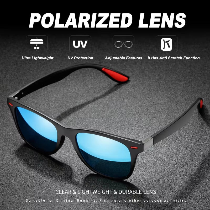 Men Night Vision Driving Sunglasses - Polarized PC Frame W/ Case - Free Shipping