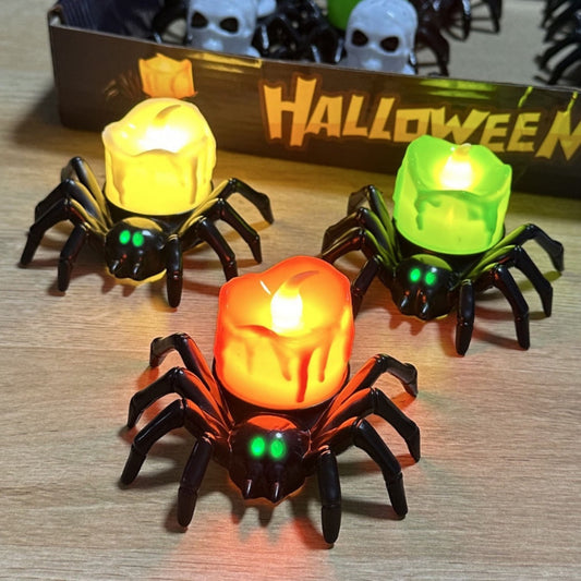 Halloween Pumpkin Spider Candle Light Spooky Party Decoration Props
