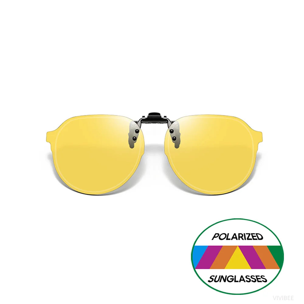 Polarized Flip Up Clip On Sunglasses UV400 for Men Women Free Shipping W/ Case