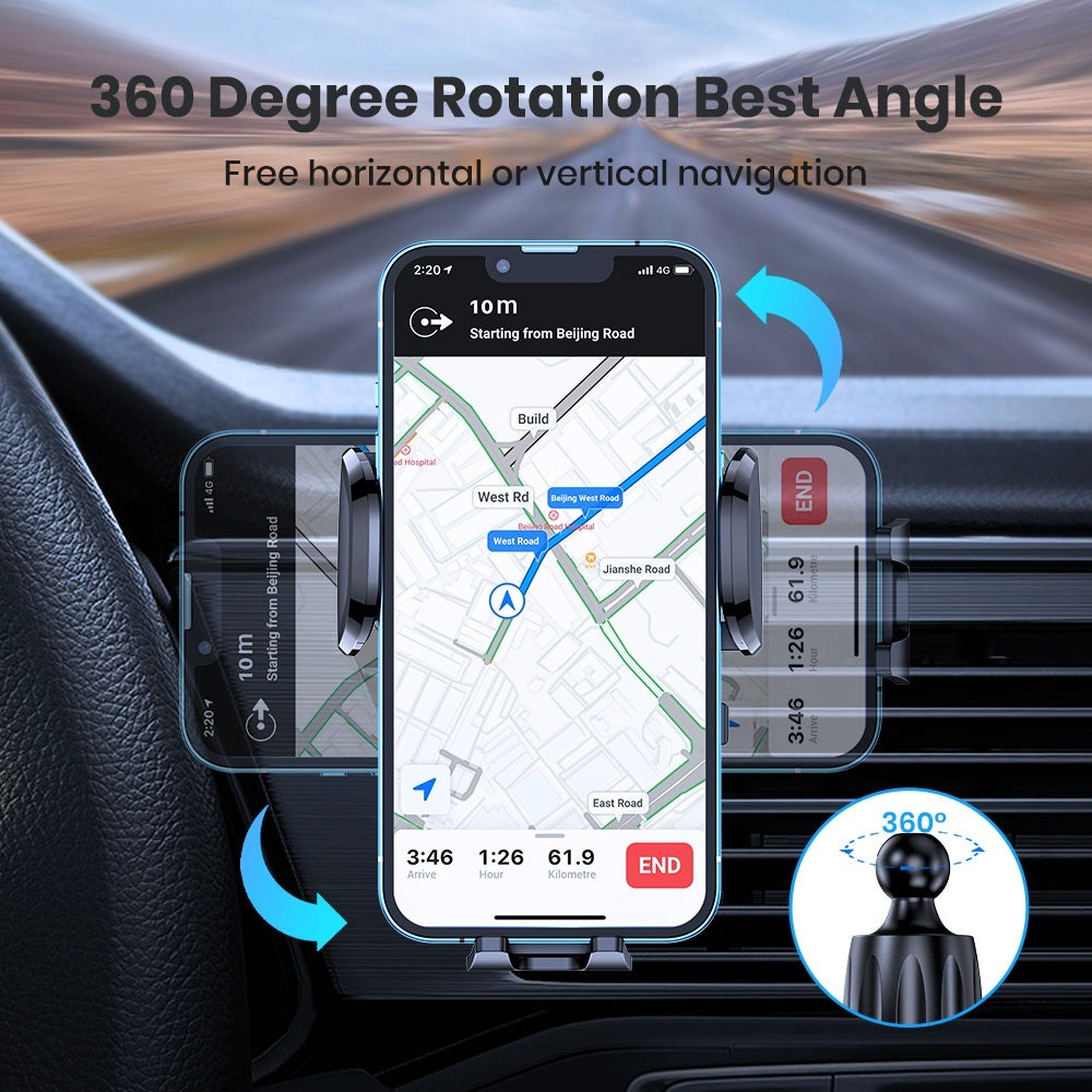 Car Rotating Air Outlet With Hook Navigator Phone Holder