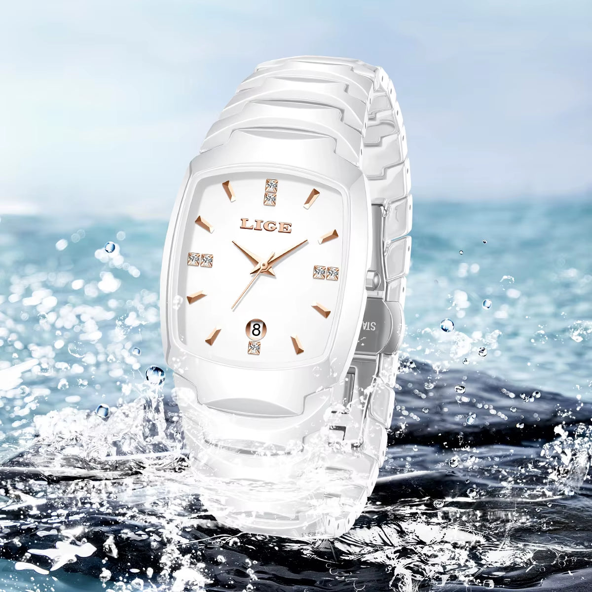 Fashion Luxury Woman Watch Simple Elegant Stainless Steel Casual Quartz Watches for Women Calendar Ladies Romantic Gift New