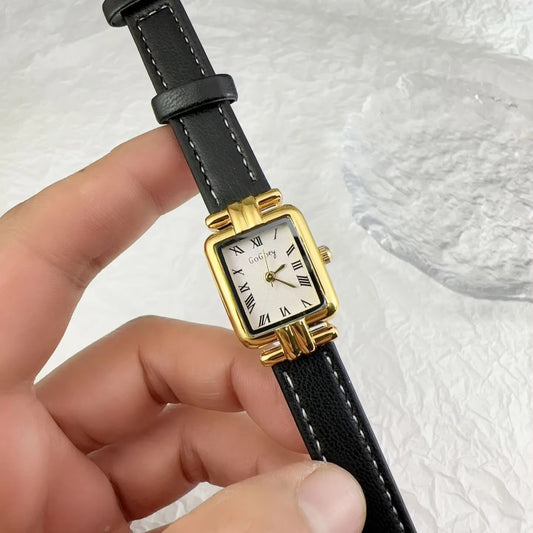 Fashion Ladies Watch Simple Vintage Roman Dial Quartz Watch Leather Strap Women Wristwatches Dropshipping Relojes Para Mujer
