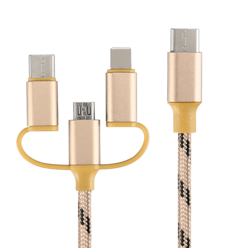 Three In One Data Cable For Universal Fast Charging 1m