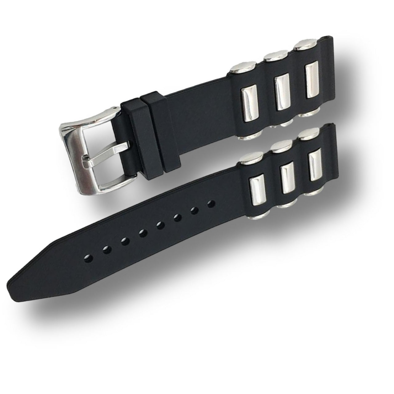 Silicone Watch Strap 22mm Universal Black Compatible