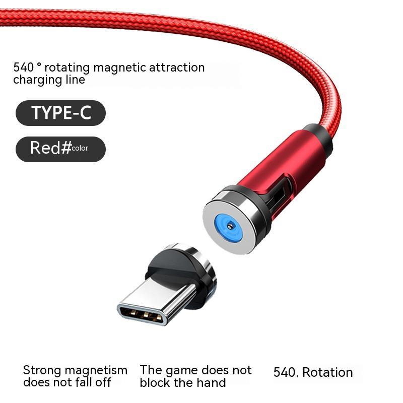540 Degree Rotating 3In1 Magnetic Cable Type C MicroUSB 8PIN