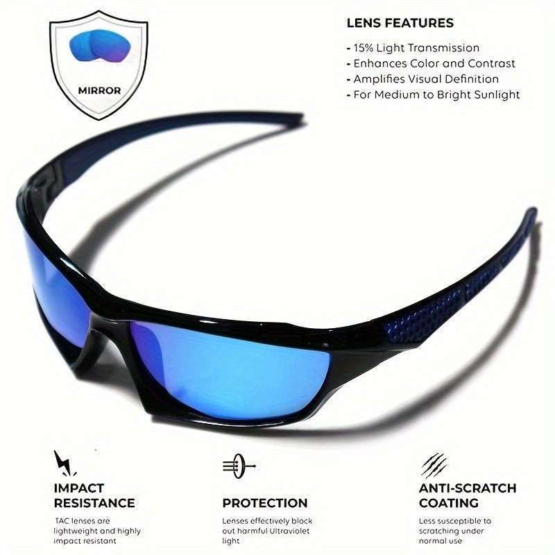 Polarized Sunglasses Men Colorful Lens Outdoor Sports Driving UV400 Shades