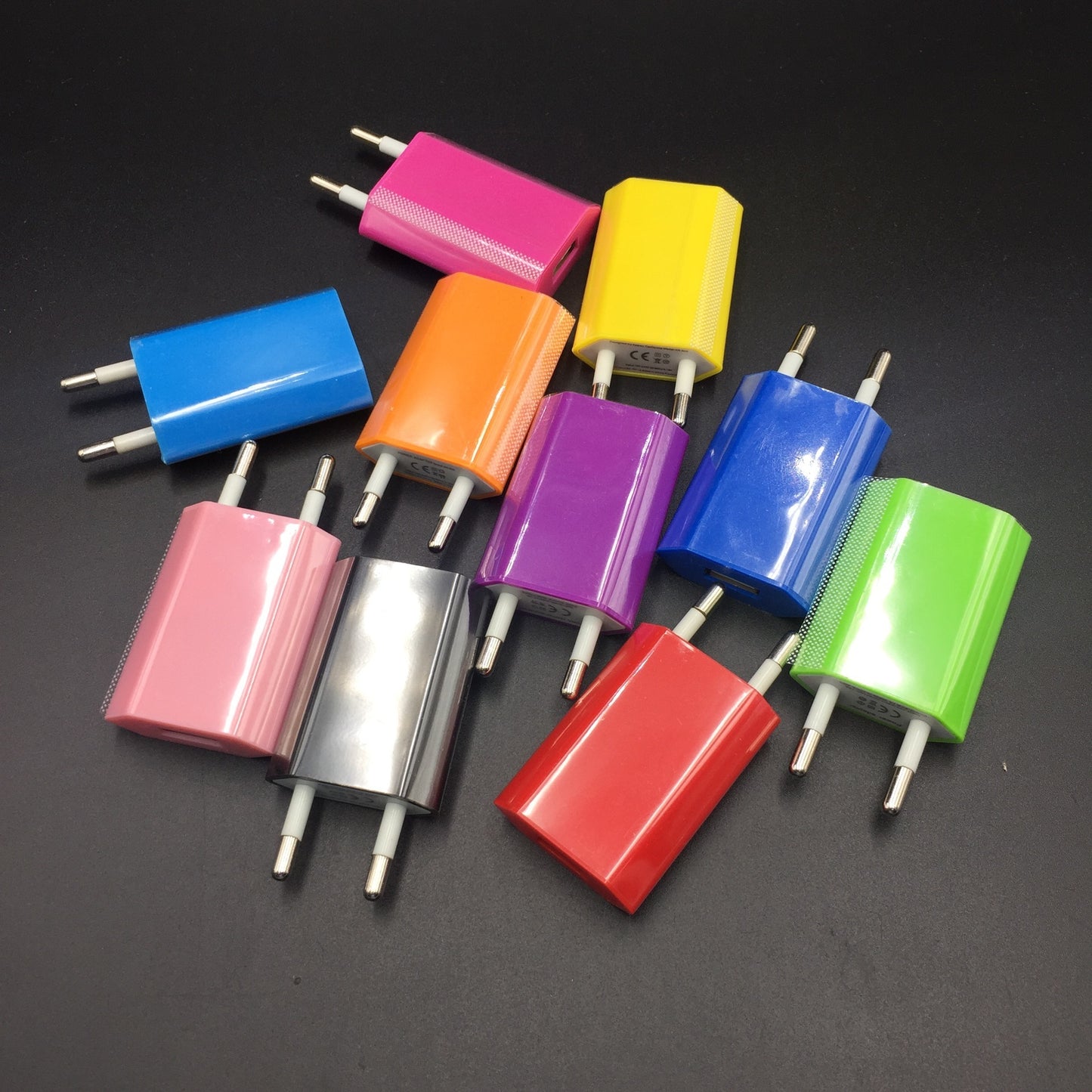With Core European USB Charger Single Port Flat Plug 5V 1A