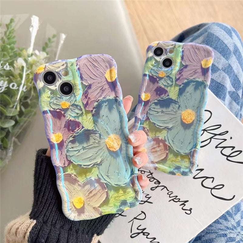 Retro Oil Painting Phone Case Artistic Protective Cover for iPhone 11–14 Pro Max