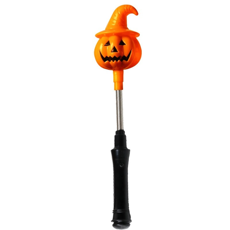 Halloween Pumpkin Lamp Hand Stick Toy Spooky Party Decoration for Kids