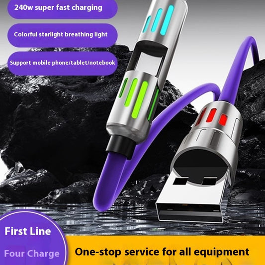 Four In One Light Charging Cable With Indicator Light