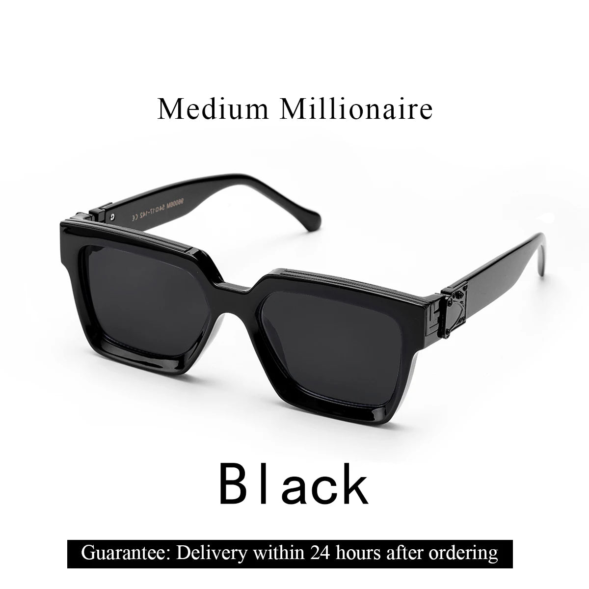 Retro Black Millionaire Shades Luxury Sunglasses 2025 for Men Designer Famous Brand Square Sun Glasses Man Women Sunglass