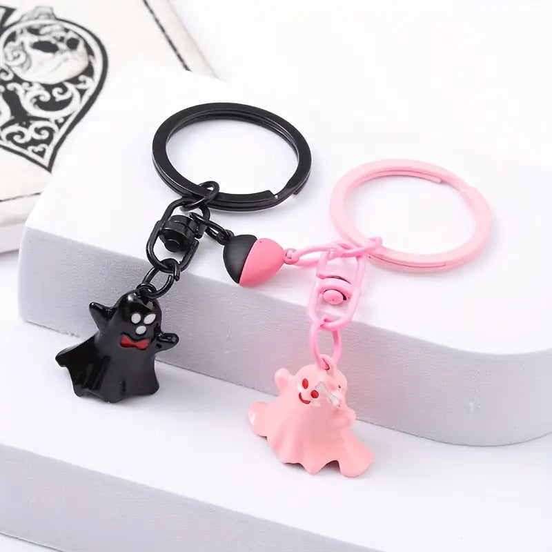 Halloween Ghost Keychain Cute Magnetic Pendant Bag Hanging Couple Ornament