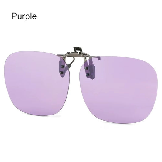 UV400 Metal Clip On Polarized Rimless Sunglasses Free Shipping Includes Case