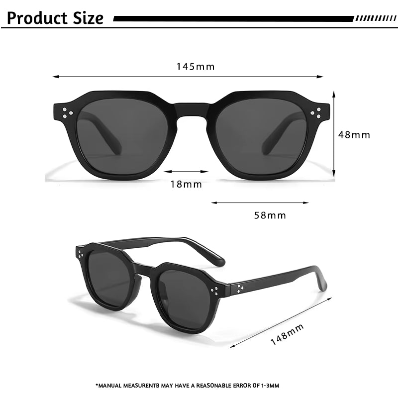 Retro Polarized Sunglasses Men Ultralight TR90 Frame Polygon Women Sun Glasses Outdoor High Quality Travel Eyewear