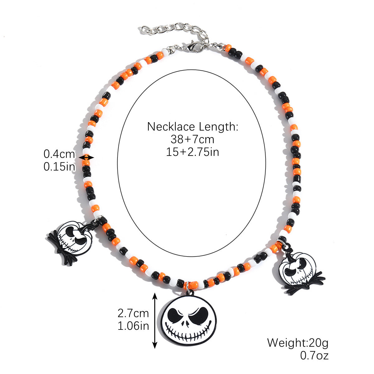 Halloween Necklace Bat Ghost Skull Pumpkin Spider Pendant Jewelry Accessories