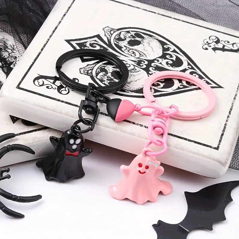 Halloween Ghost Keychain Cute Magnetic Pendant Bag Hanging Couple Ornament
