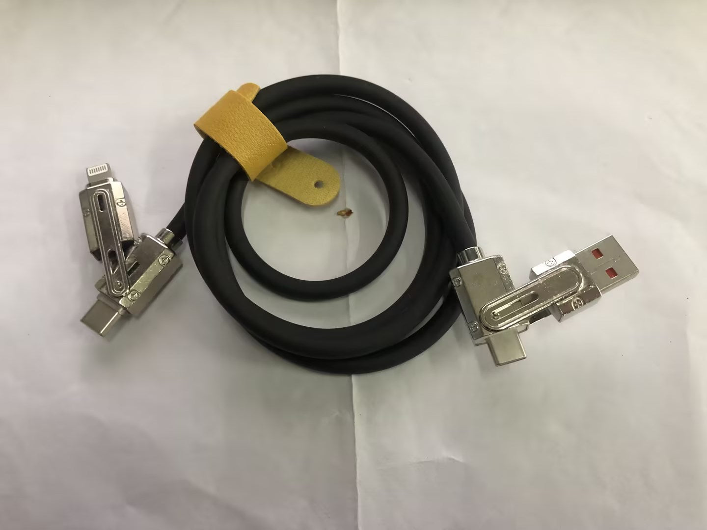 Orange Fast Charge USB Type C Lightning Cable 1m Zinc Alloy