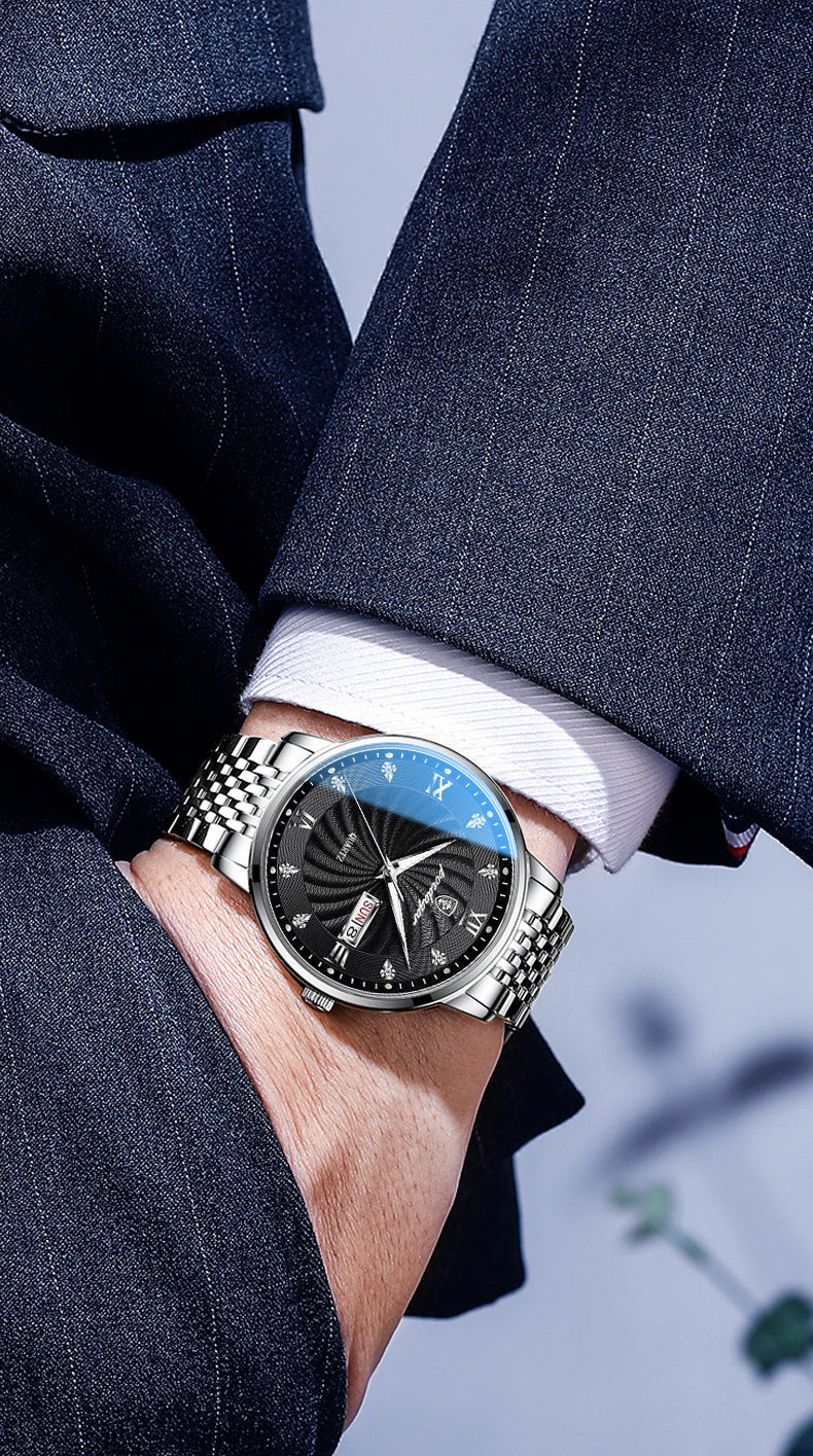 Water Resistant Stainless Steel Strap Quartz Men’s Watch – Multiple Style Options