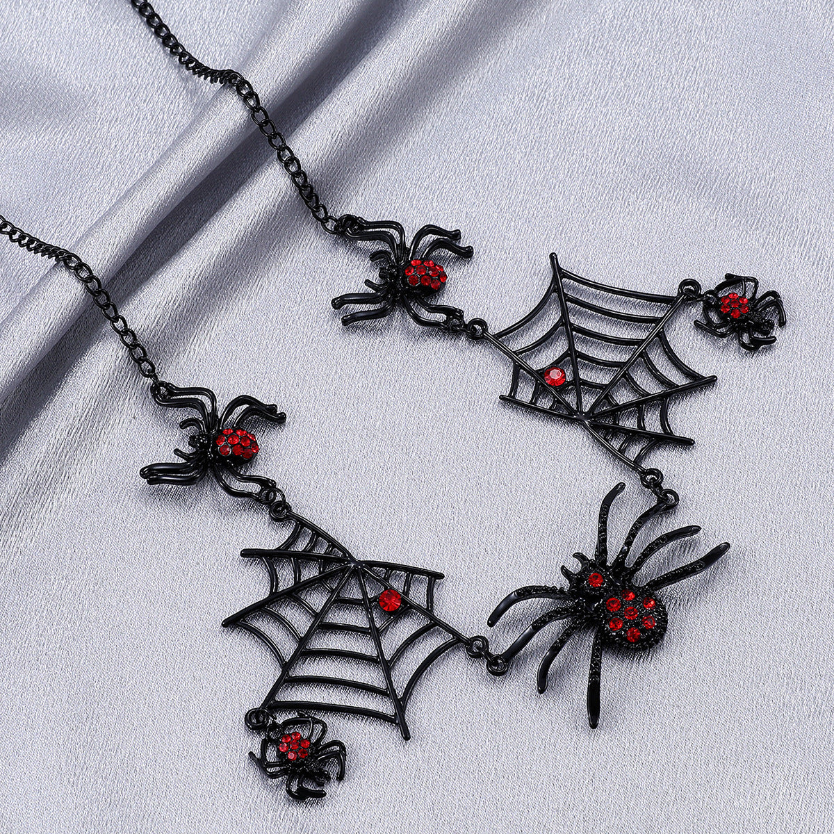 Halloween Spider Web Necklace Fashion Clavicle Pendant Jewelry Personality Gift