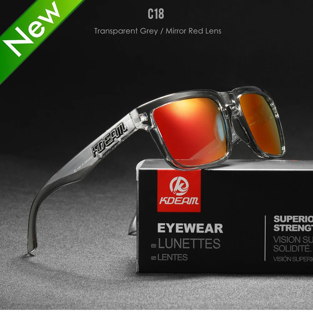 2022 Square Men'S Polarized Sunglasses Outdoors Lifestyle Coating Sun Glasses New Matching Colors with Box