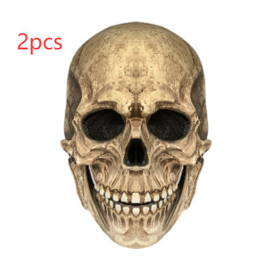 Halloween Skull Mask Full Head Helmet with Movable Mouth Scary Cosplay Costume