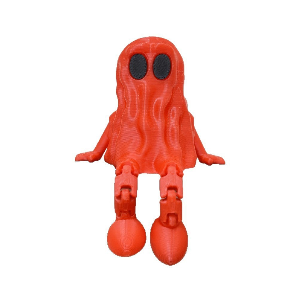 3D Printed Halloween Ghost Ornament Movable Joint Spooky Party Decoration