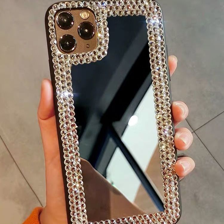 Acrylic Mirror Rhinestone Luxury Diamond Makeup IPhone Case