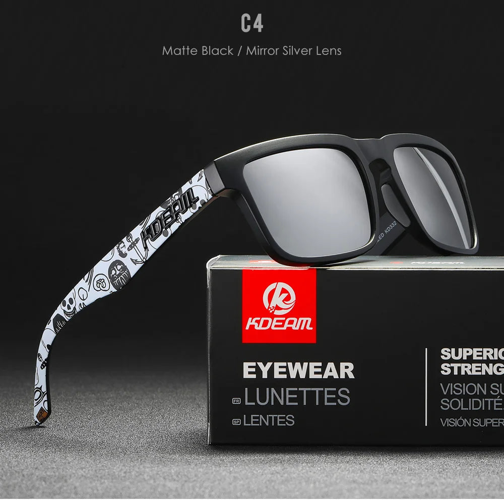 2022 Square Men'S Polarized Sunglasses Outdoors Lifestyle Coating Sun Glasses New Matching Colors with Box