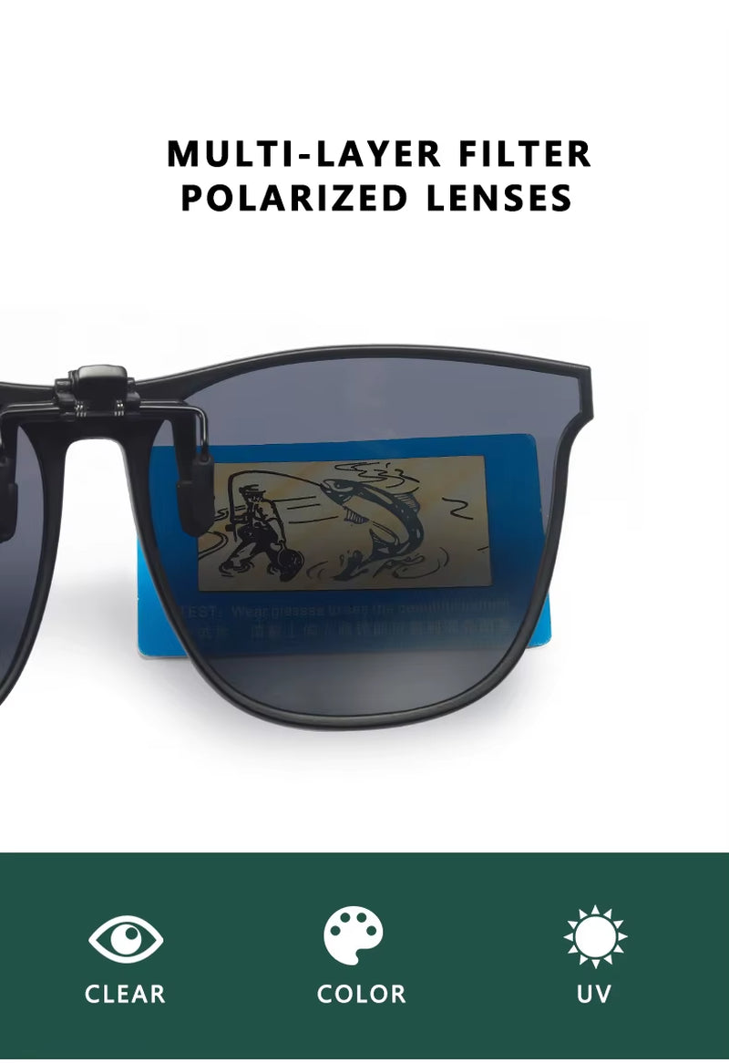 Polarized Driving Clip-On Sunglasses Men Anti-Glare – Free Shipping W/ Case