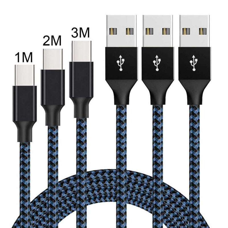 Apple USB Braided Nylon Charging Data Cable 1m 2m 3m