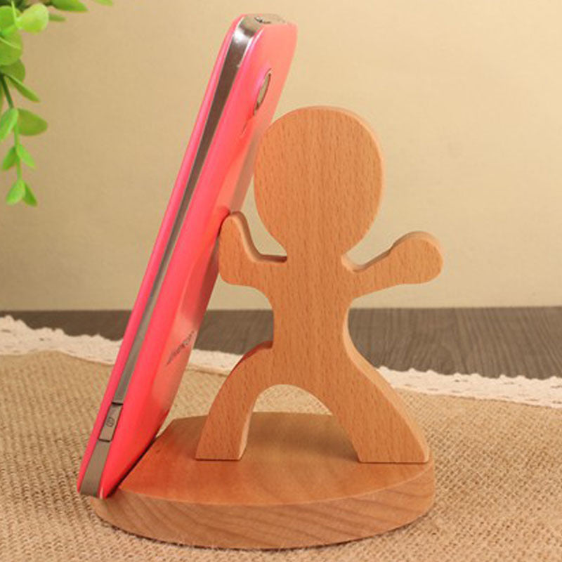 Beech Wood Lazy Phone Holder With Custom Lettering