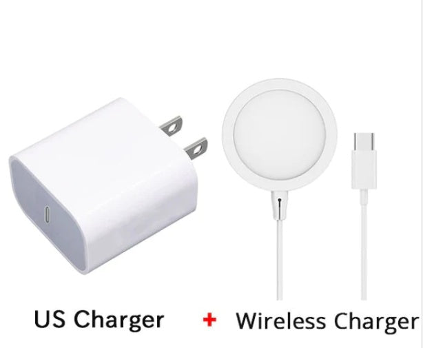 MagSafe Magnetic Wireless Charger for iPhone USB Silver