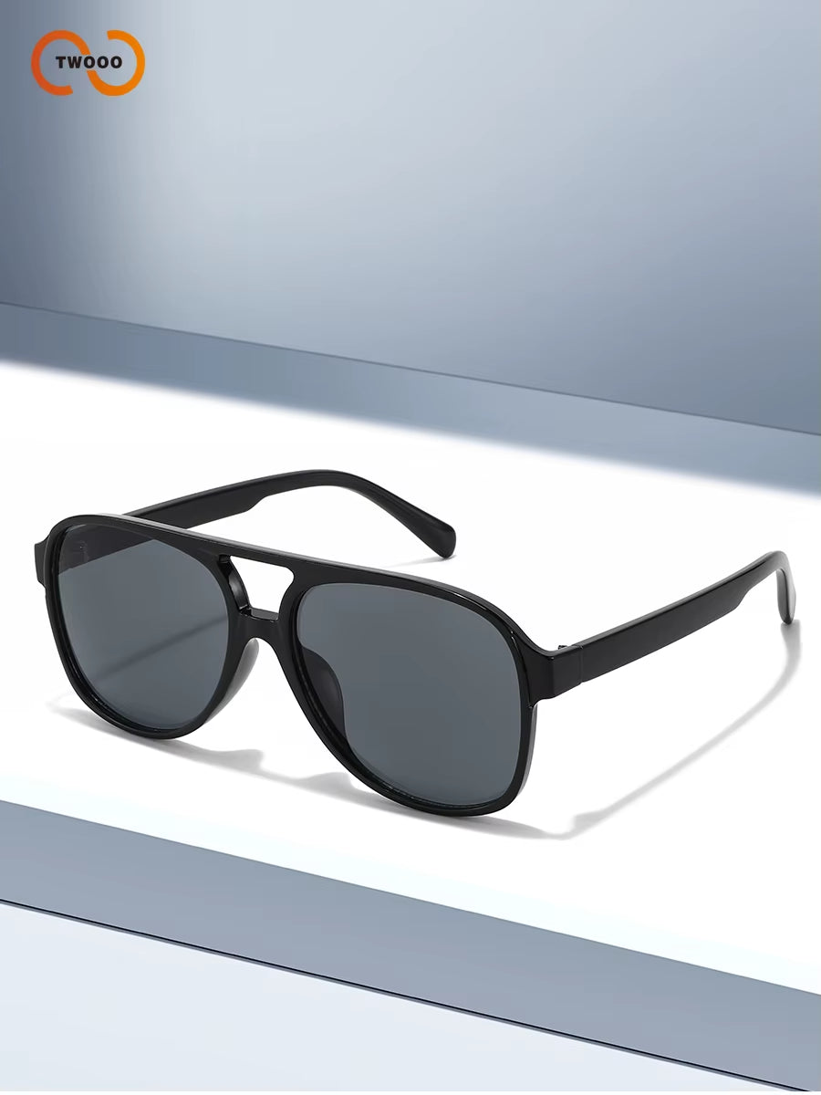Classic Double-Bridge Retro Sunglasses – Multi-Color Options, Unisex, Suitable for All Scenarios