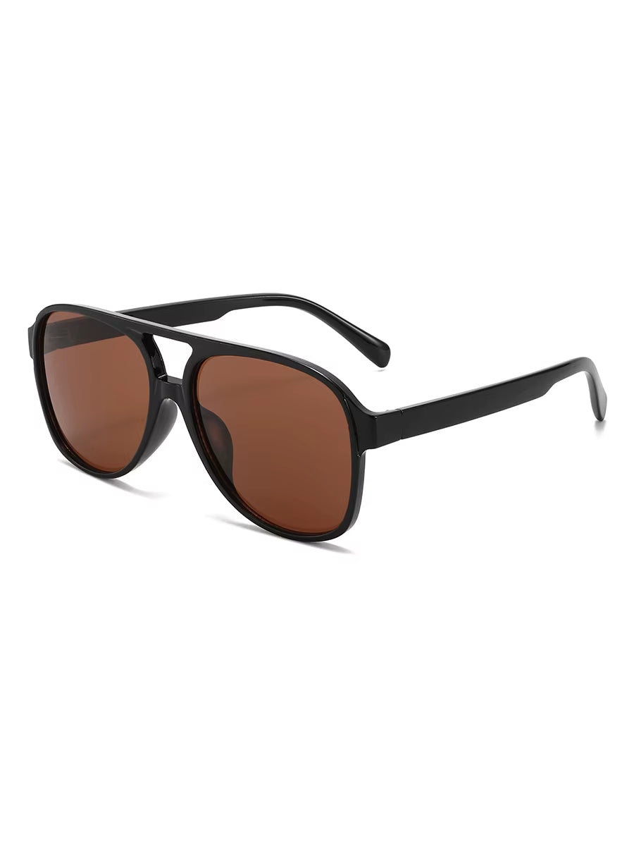 Classic Double-Bridge Retro Sunglasses – Multi-Color Options, Unisex, Suitable for All Scenarios
