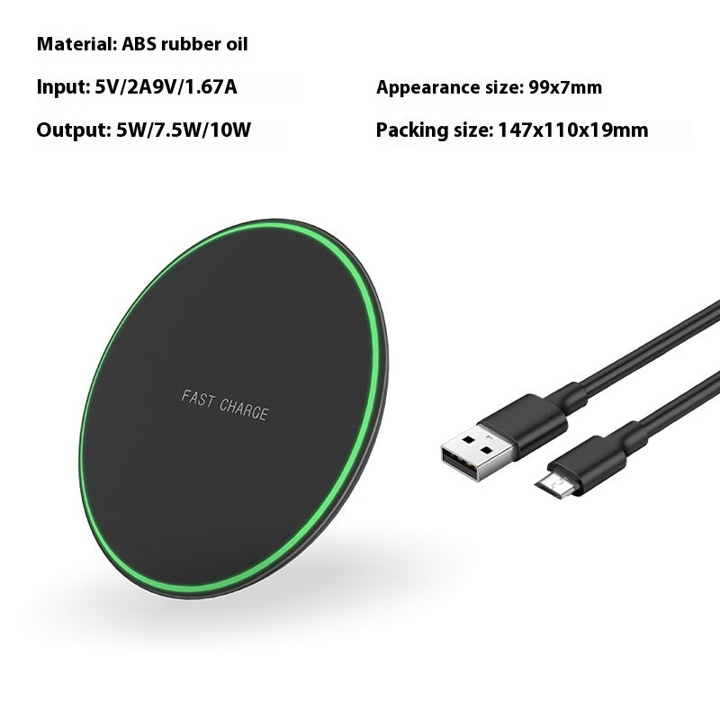 Desktop Phone Round Wireless Charger 15W Fast Charge