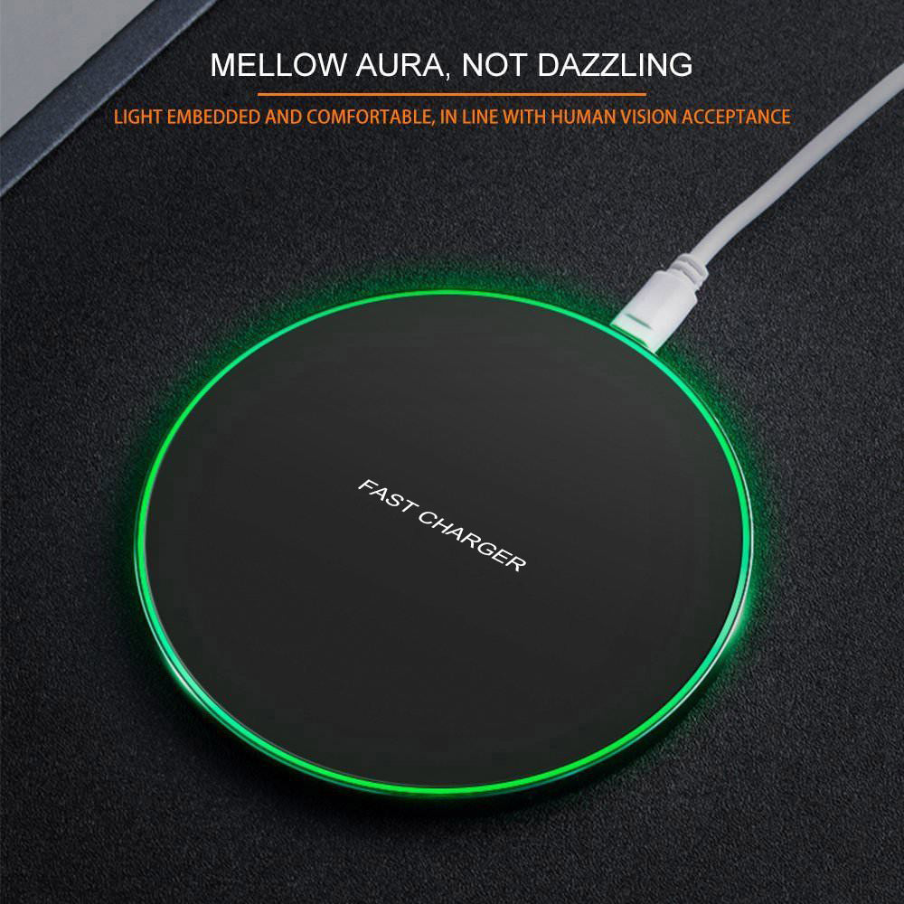Frosted Wireless Charger 10W Mirror Fast Charge Pad