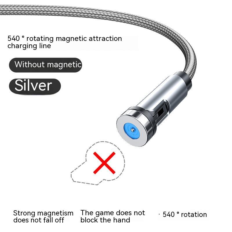 540 Degree Rotating 3In1 Magnetic Cable Type C MicroUSB 8PIN