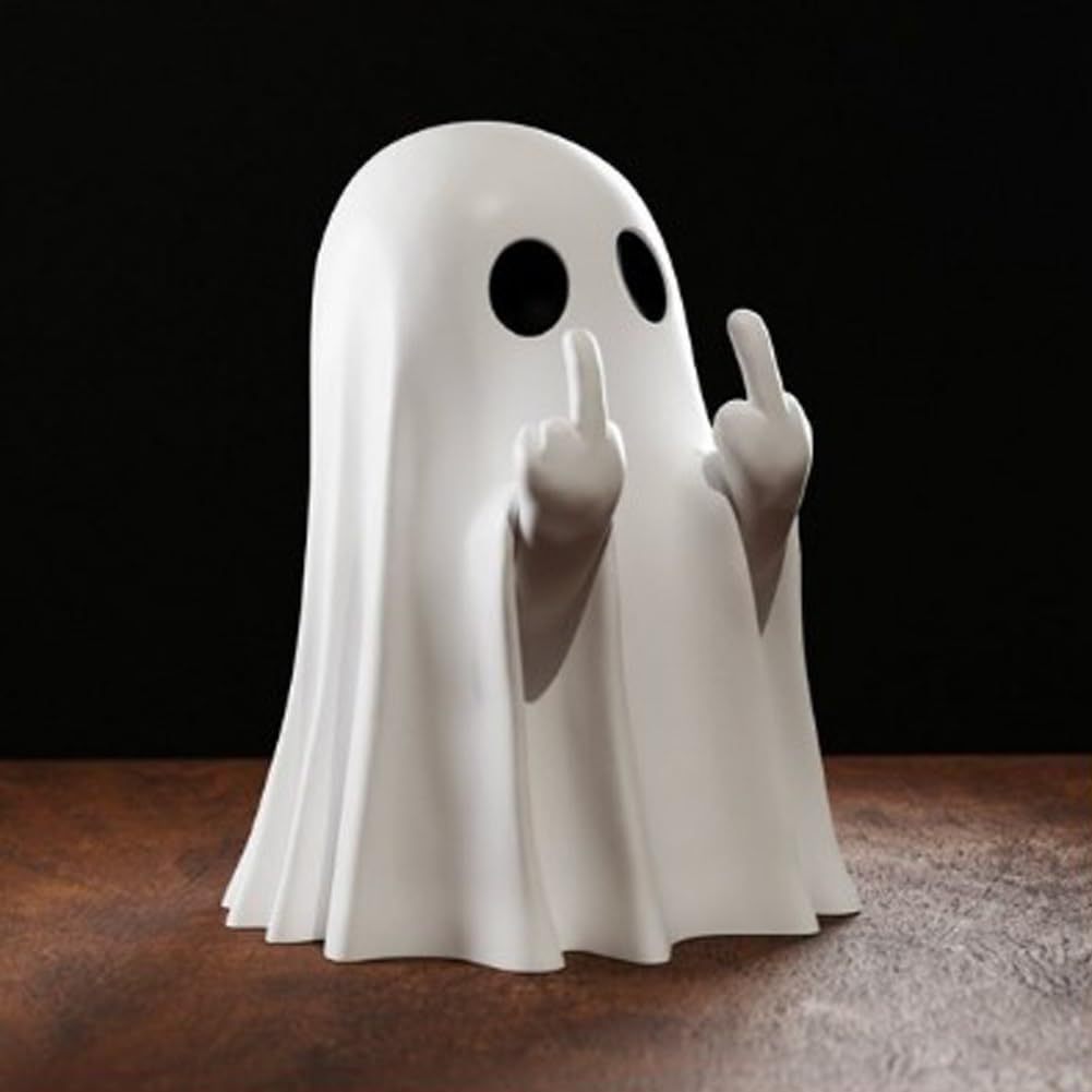 Halloween Ghost Ornament Funny Middle Finger Love Decoration Spooky Party Prop