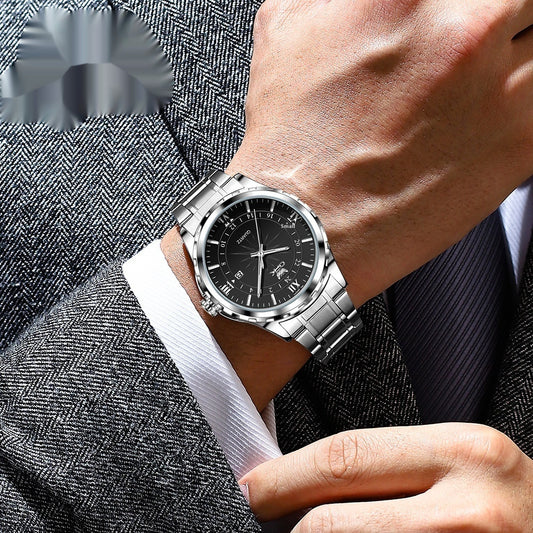 OPK6003 Waterproof Luminous Men’s Quartz Watch — Steel Band + Color Variants