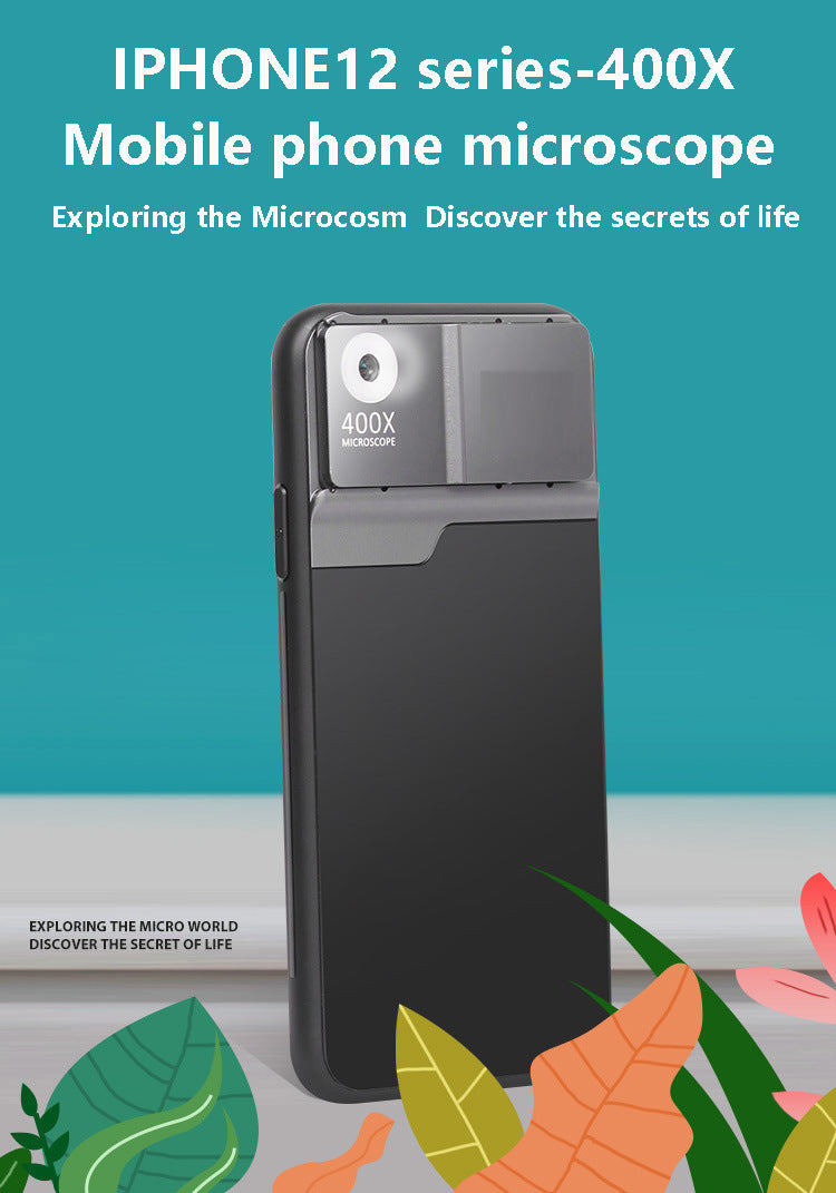 Aluminum Alloy TPU Mobile Phone Microscope Lens 400X