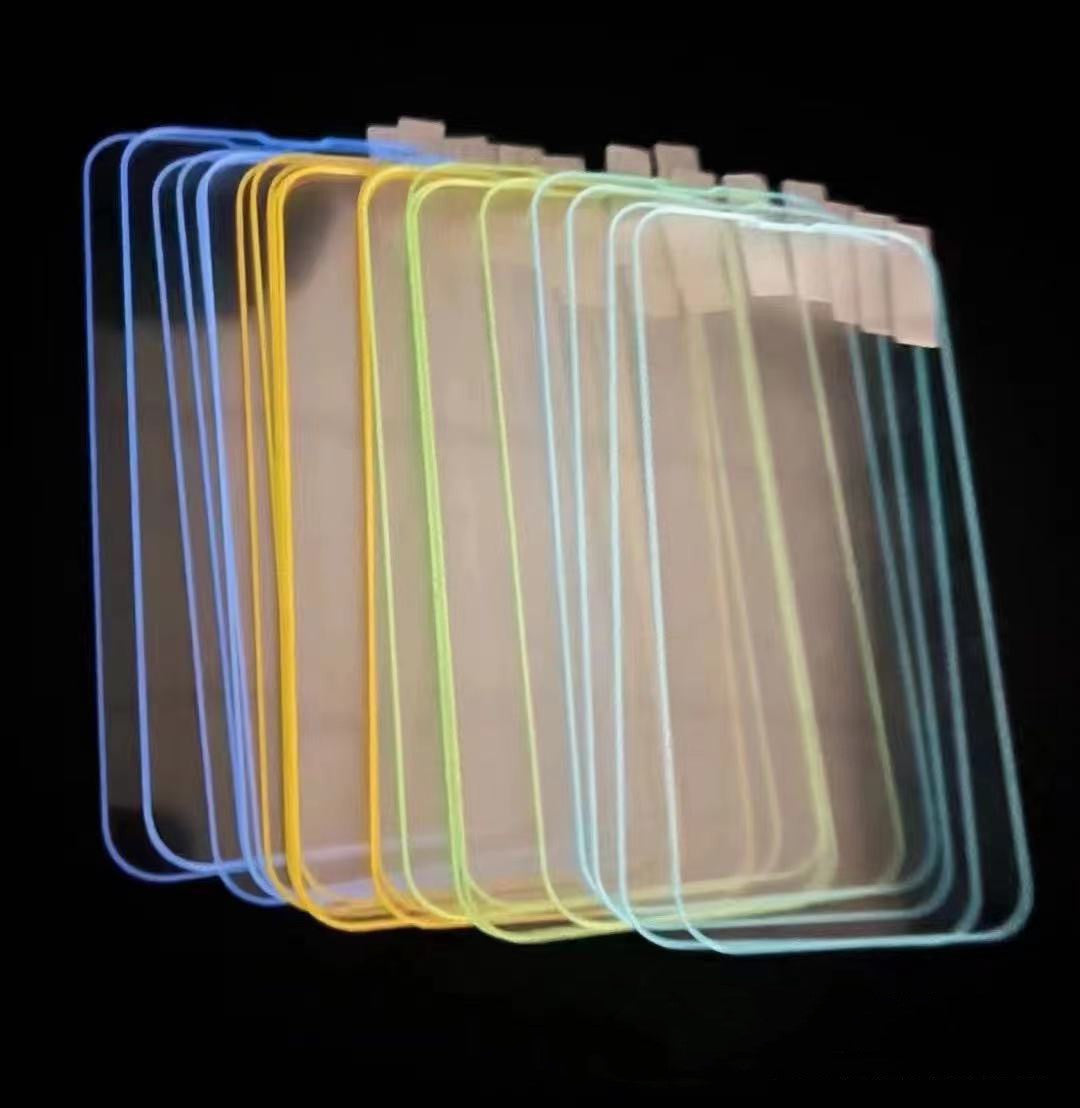 Fluorescent Tempered Glass Full Screen Protector Film for iPhone 6–14 Pro Max